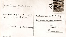 Un Américain reçoit une carte postale datée de 1940