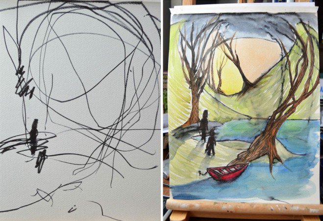 artist-turns-childrens-drawings-into-paintings-1-659x450