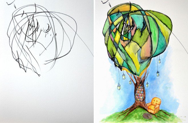 artist-turns-childrens-drawings-into-paintings-2-659x429