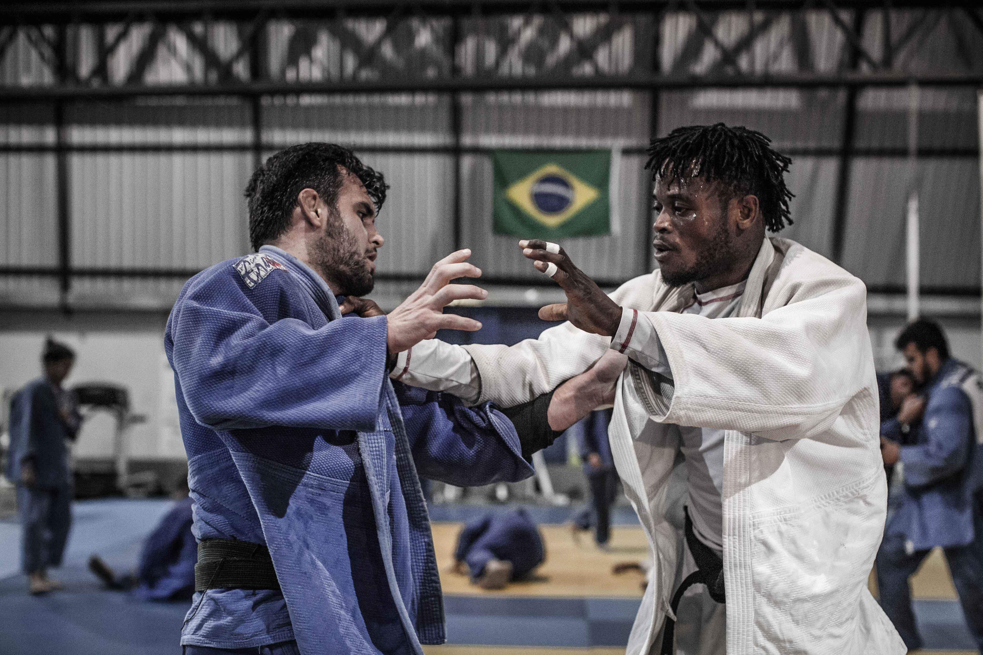 Brazil. Congolese judoka Popole Misenga trains for Rio 2016 Olympic Games