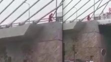 Vidéo: Un homme essaye de voler des câbles du pont à haubans de Sidi Maarouf…