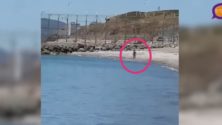Vidéo : Un marocain essaye de rentrer chez lui en essayant de forcer une barrière frontalière