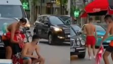 Vidéo : Ils se bronzent en pleine rue à Tanger avec leurs masques