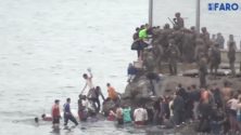 Vidéo : Des soldats espagnols usent de la force pour pousser des migrants dans la mer