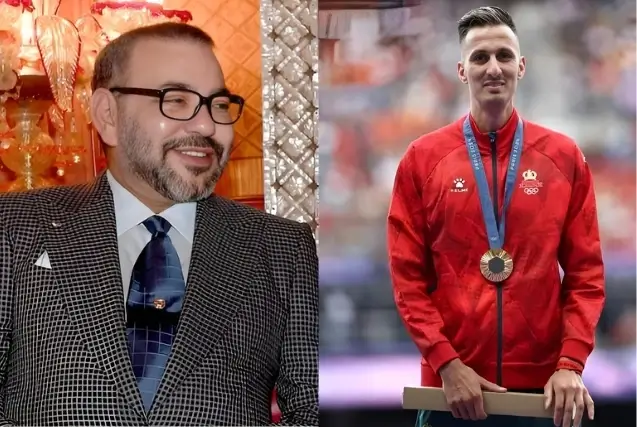 Le Roi Mohammed VI décore Soufiane El Bakkali pour son exploit aux JO de Paris 2024