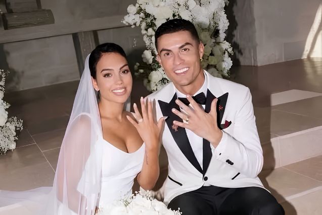 Cristiano Ronaldo et Georgina célèbrent leur mariage tant attendu